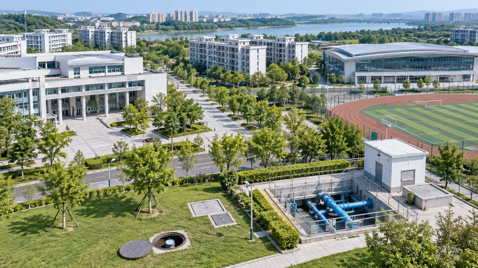 园区与公共建筑场景示意